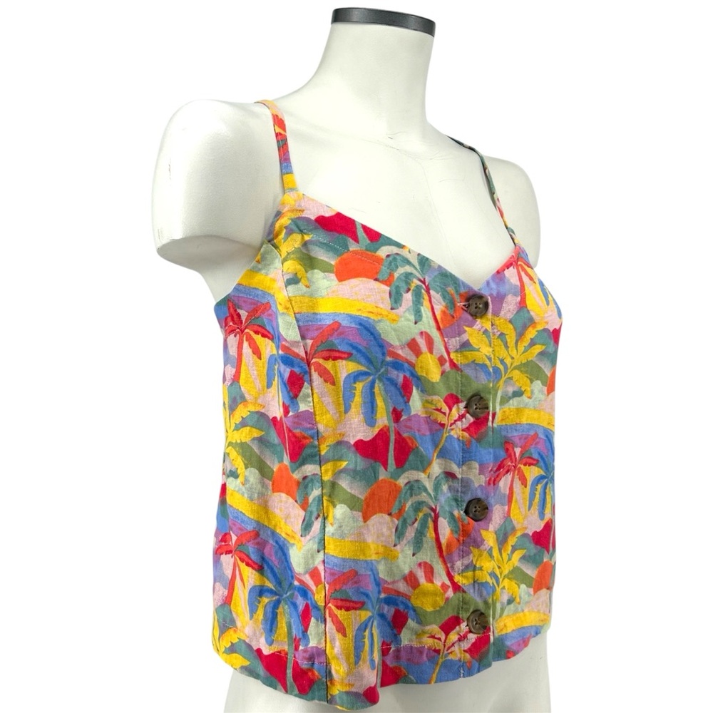 Marine Layer Celeste Cami in Palm Scene Size Extra Large